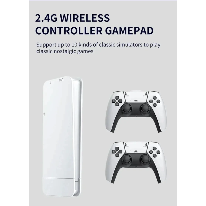 Game Stick M15 4K Console de jeu vidéo TV manettes sans fil jeu vidéo 64G 40000 +/50000 + jeux d'arcade classiques HD deux joue