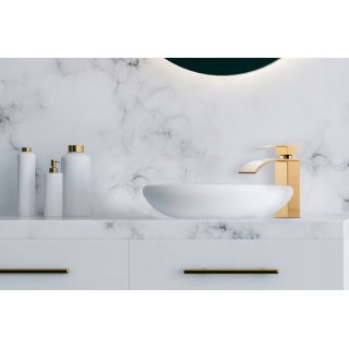 Mélangeur de lavabo YOKA HOME cascade d'eau dorée  d'élégant robinet pour un style luxueux avec un effet unique de la cascade