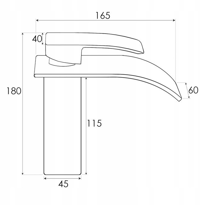 Mélangeur de lavabo YOKA HOME cascade d'eau dorée  d'élégant robinet pour un style luxueux avec un effet unique de la cascade