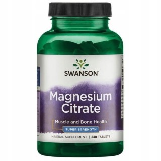 Citrate SWANSON Magnésium 240 comprimés Citrate de magnésium RELIBILITÉ