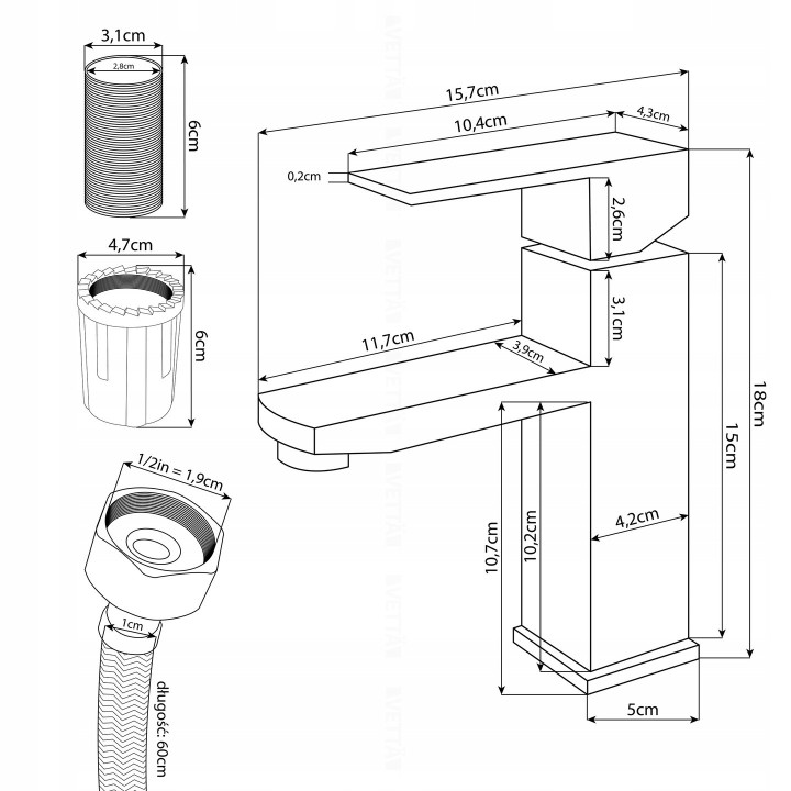 Robinet d'évier ou Lavabo Chromé