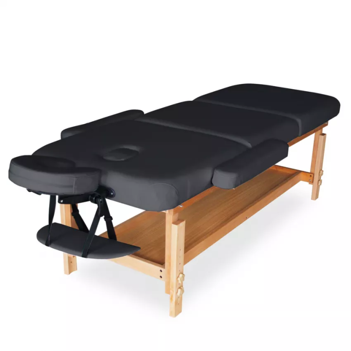 Table de massage en bois fixe réglable multiposition 225 cm Massage-pro