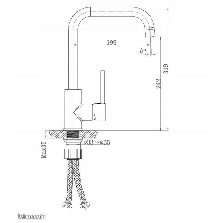 Robinet de Cuisine chromé