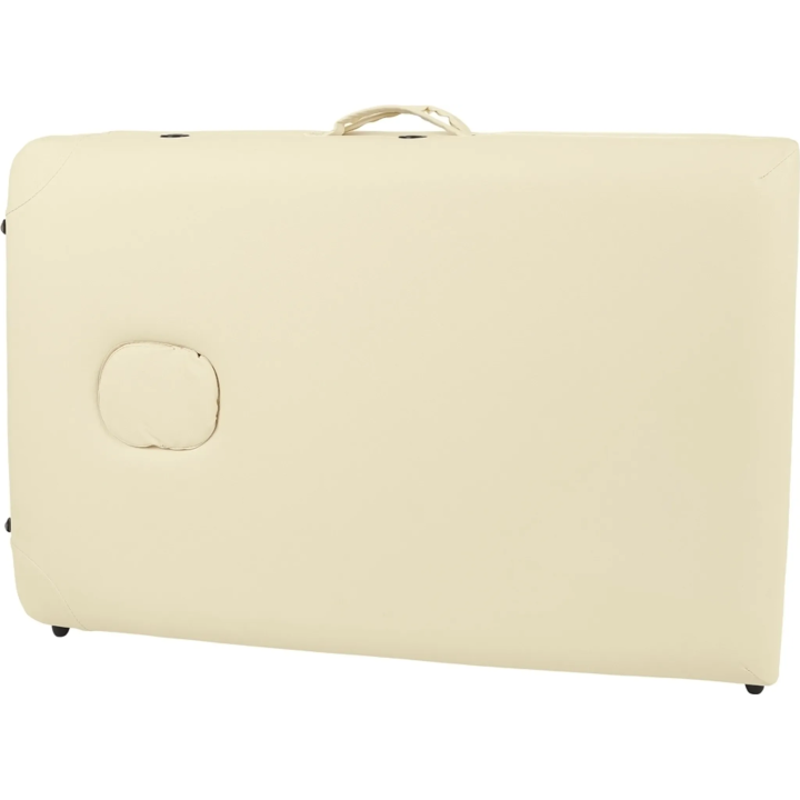 Table de massage table de massage en aluminium pliable 2 zones crème mobile