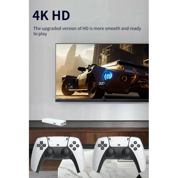 Game Stick M15 4K Console de jeu vidéo TV manettes sans fil jeu vidéo 64G 40000 +/50000 + jeux d'arcade classiques HD deux joue